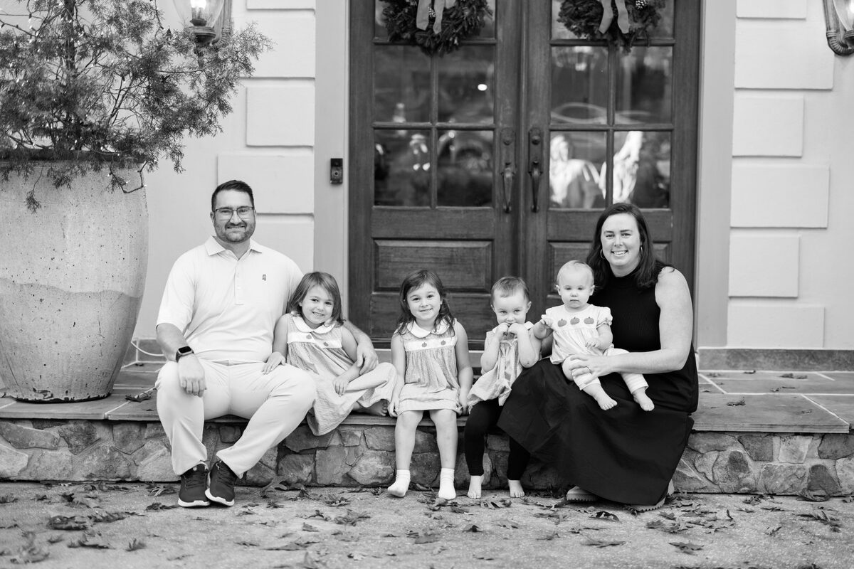 Dr. Meg Cochran with her family in Oxford, MS